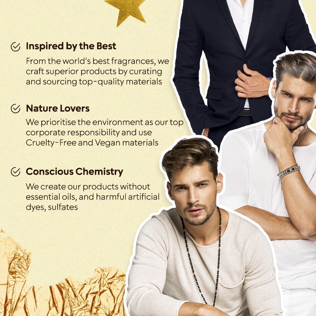 Bella Vita Organic Man Perfume Gift Set for Men, Luxury Scent with Long Lasting Fragrance, 4X20 Ml Perfumes