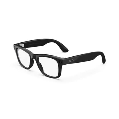 Meta Ray-Ban Smart Glasses Wayfarer Shiny Black/Clear Regular