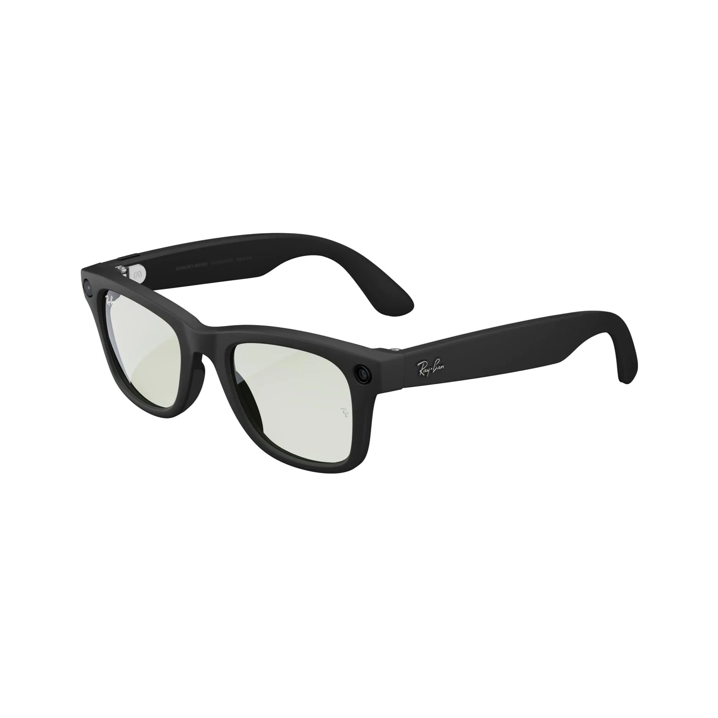 Meta Regular Square Sunglasses Wayfarer Matte Black / G15 Green Transitions Regular (Renewed)